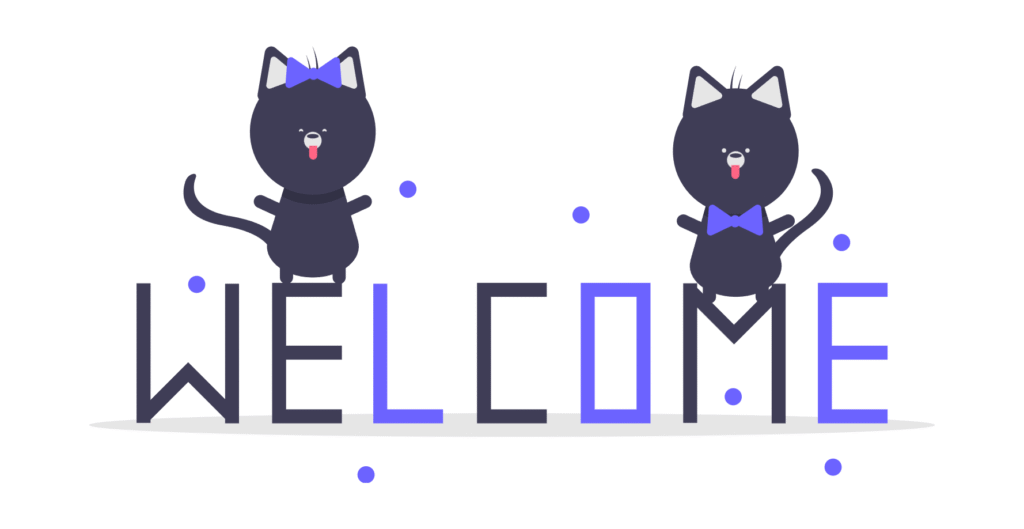 undraw welcome cats tw36